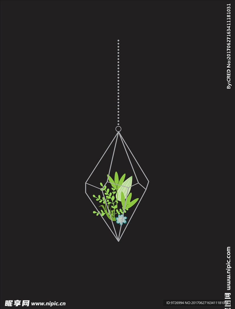 植物花朵花卉几何图形矢量图下载