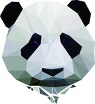 大熊猫头像拼图矢量图下载