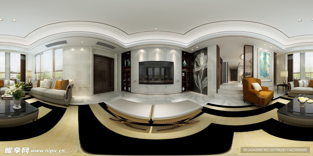 室内设计全景效果图