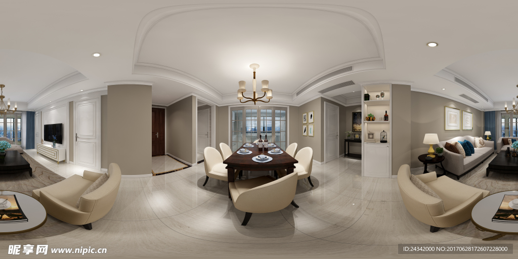 室内设计全景效果图