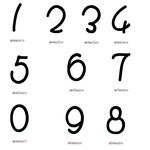 艺术数字阿拉伯数字