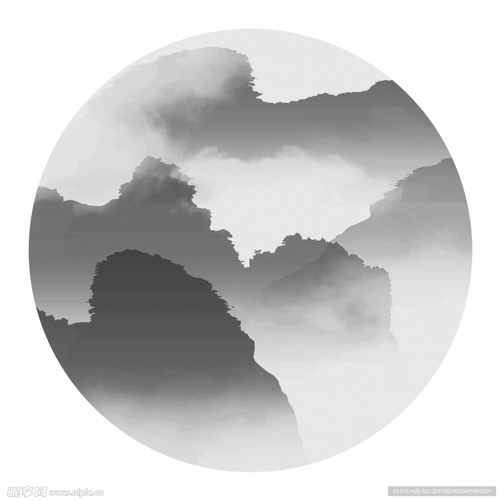 水墨 山水画