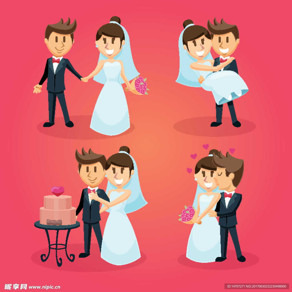 结婚卡通人物
