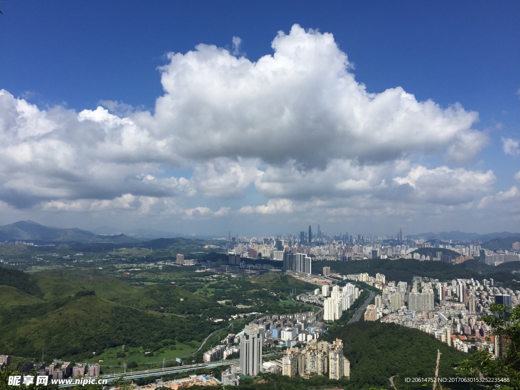 俯瞰城市风景