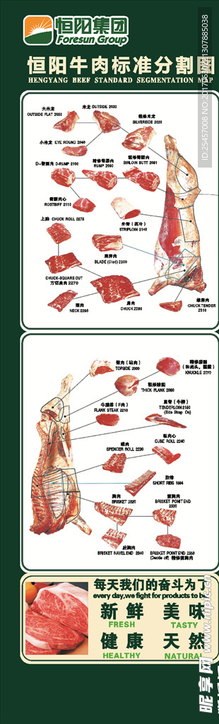 牛肉标准分割图