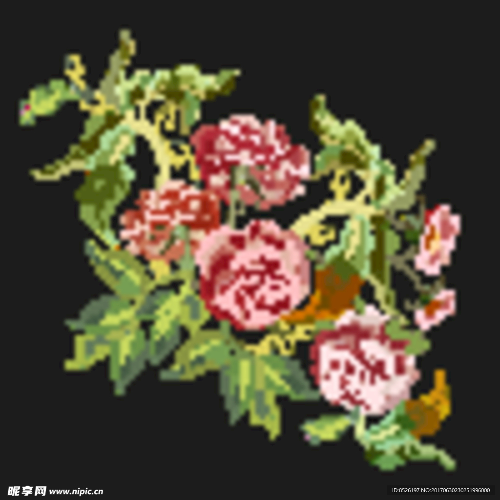 唯美绣花图片