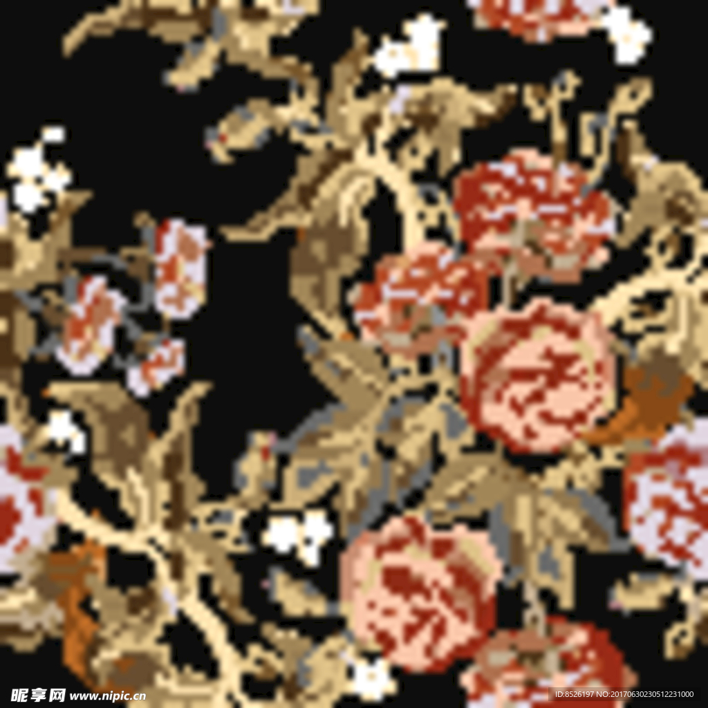 唯美绣花图片