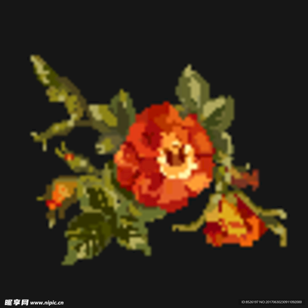 唯美绣花牡丹图片