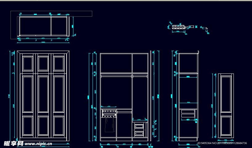 CAD衣柜源文件（一字型）
