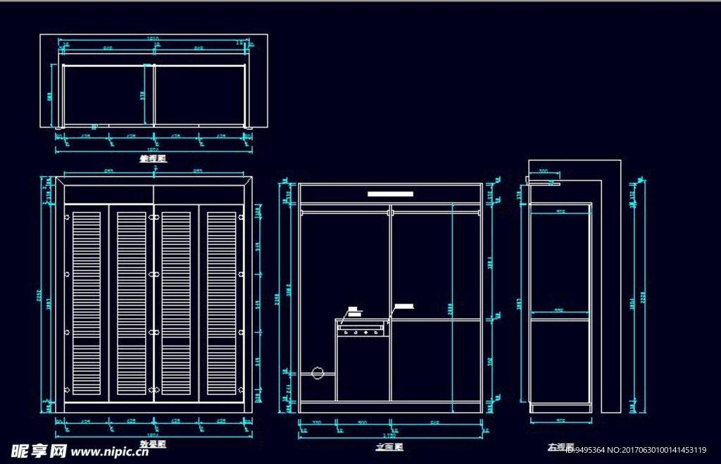 CAD衣柜源文件（一字型）