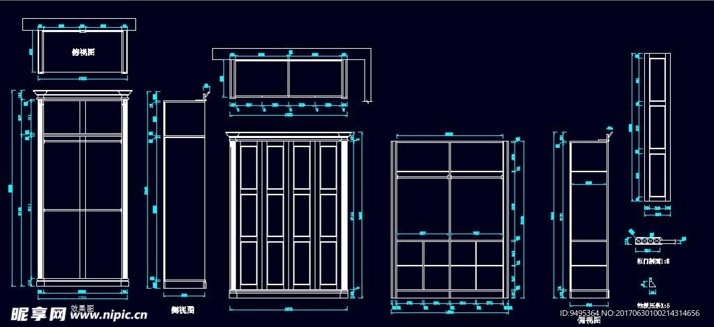 CAD衣柜源文件（一字型）