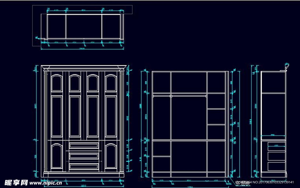 CAD衣柜源文件（一字型）