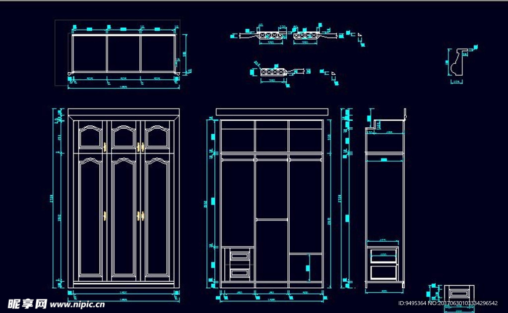 CAD衣柜源文件（一字型）