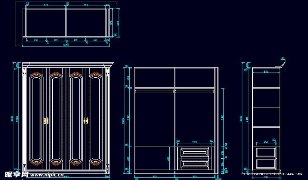 CAD衣柜源文件（一字型）