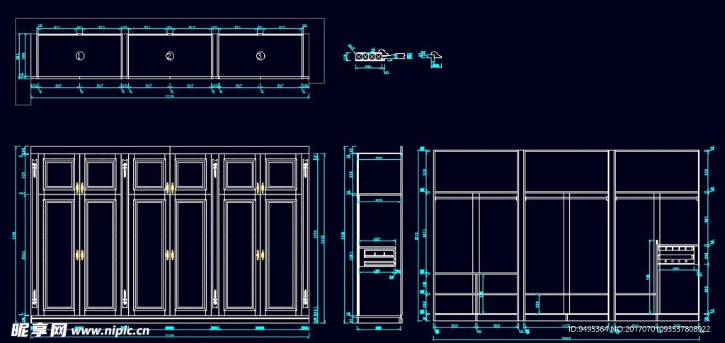 CAD衣柜源文件（一字型）