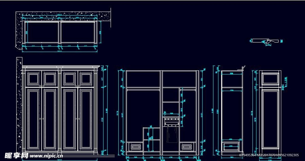 CAD衣柜源文件（一字型）