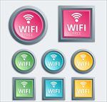 塑料风格免费wifi按钮