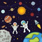 在太空傲游的孩子
