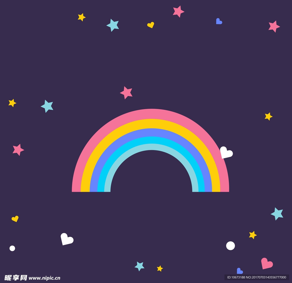 卡通彩虹