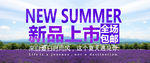 新品上市海报紫色banner