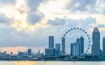城市摩天轮背景图