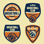 复古篮球俱乐部徽章