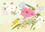 浪漫花朵花纹