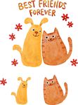 卡通猫狗
