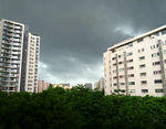 雨天小区景象图片