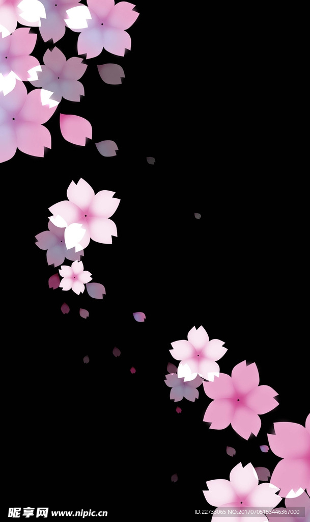 樱花分层高清图片