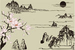 玉兰花山水