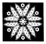 对称蝴蝶花花纹
