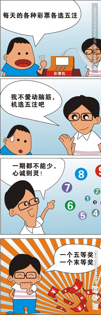 卡通人物四格漫画