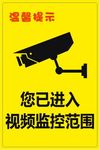 监控 警示牌
