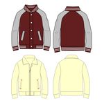 服装运动外套矢量图