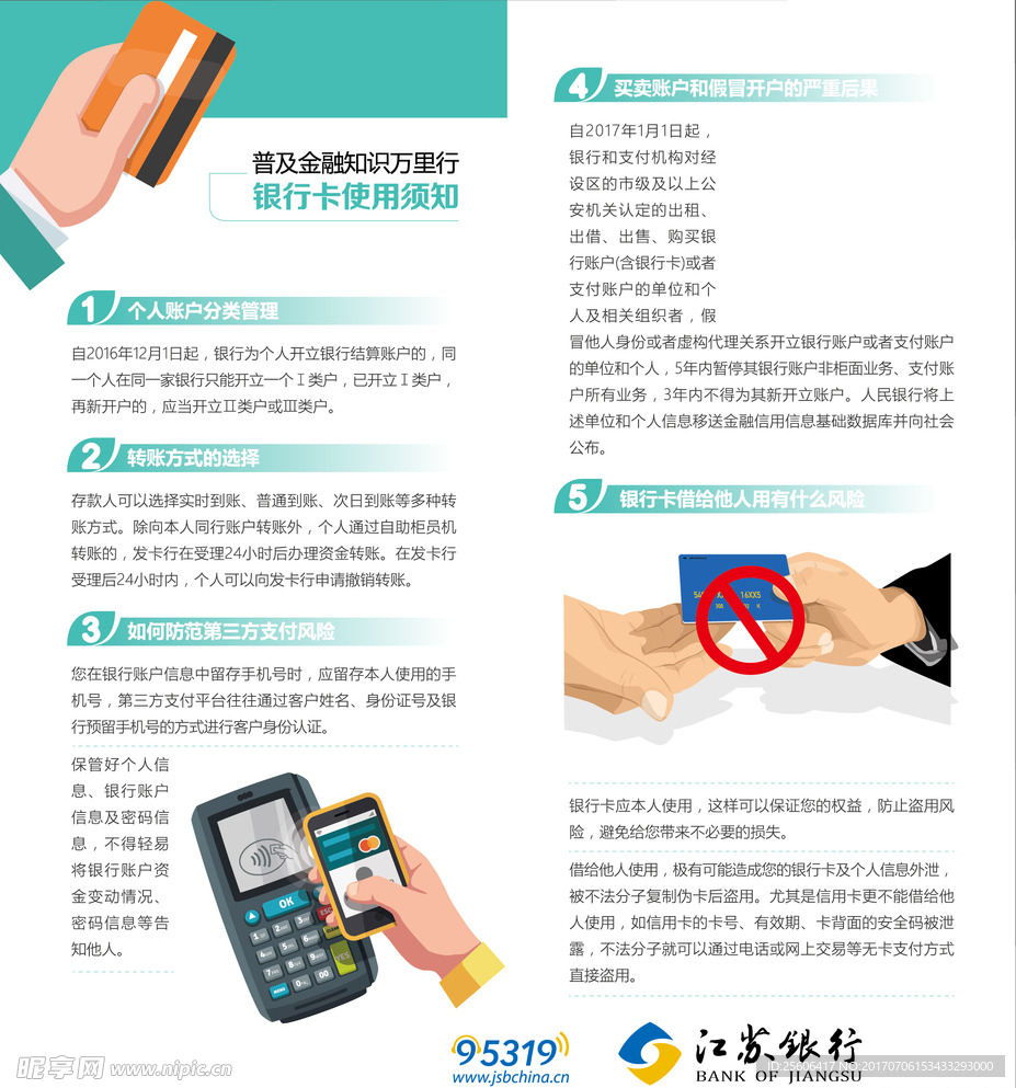 银行卡使用须知