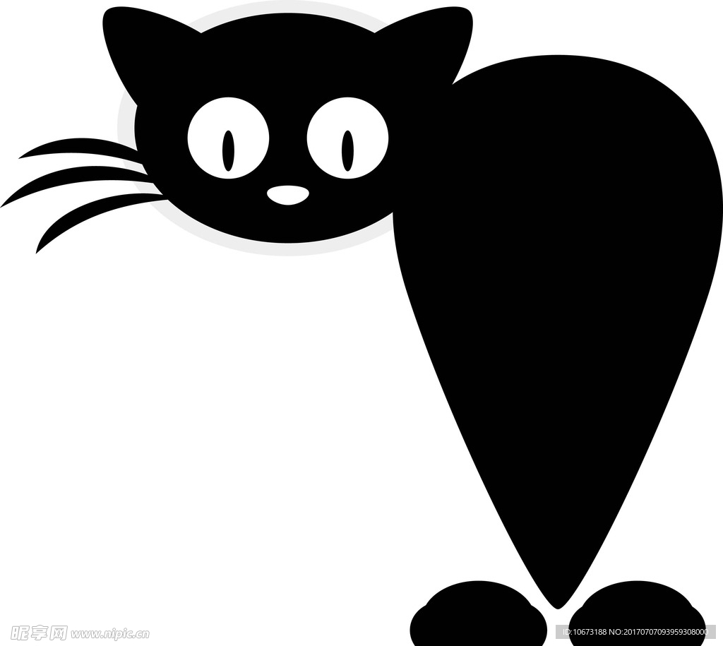 卡通黑猫