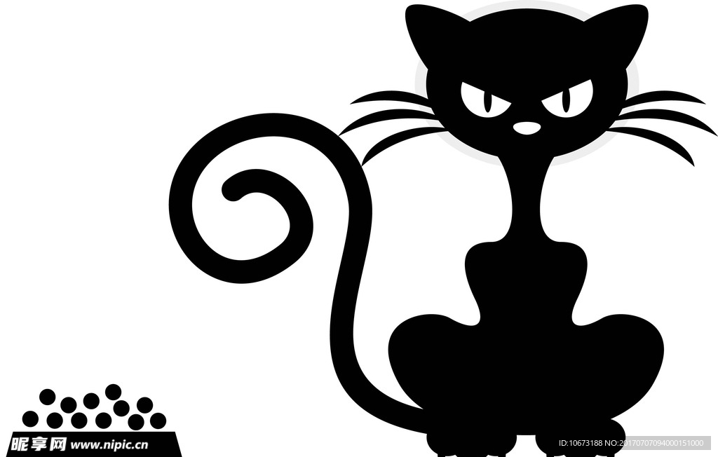 卡通黑猫