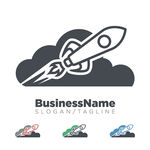 精美火箭LOGO设计矢量素材