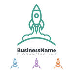 精美火箭LOGO设计矢量素材
