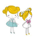 儿童卡通小女孩图案印花