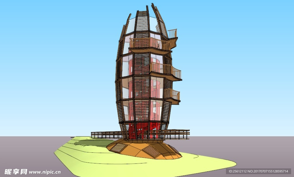 景观台 塔模型