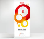 创意折纸X展架矢量素材