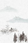 中国风山水水墨背景
