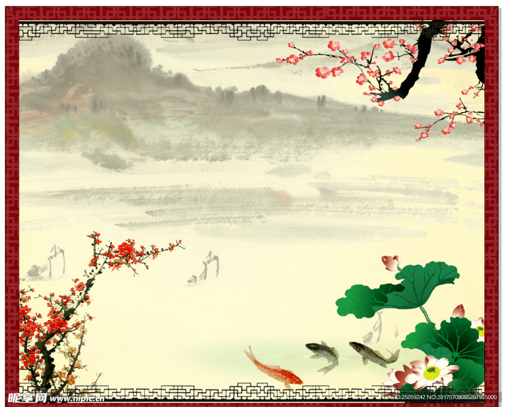 中国风展板