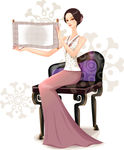 古典气质美女插画
