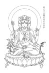A4小尺寸不空羂索观世音菩萨