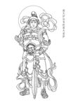 A4小尺寸护法韦陀尊天菩萨
