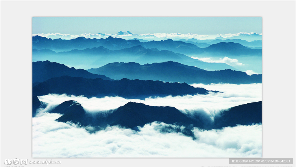 风景画  自然风景图 山 云海