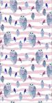 卡通猫头鹰小鸟四方连续底纹